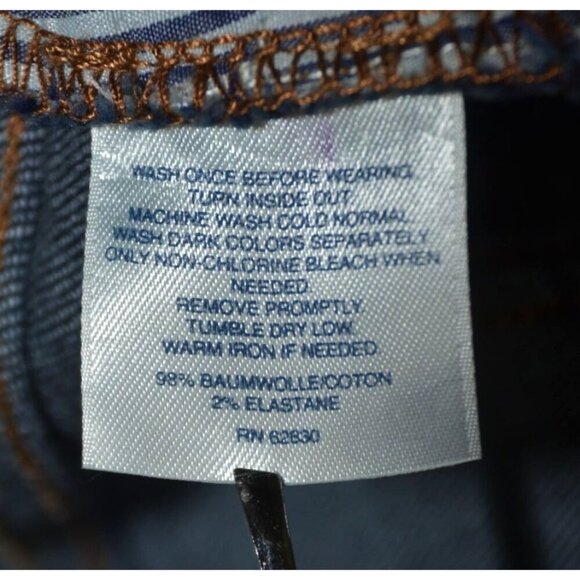 Lands' End Ladies Plus 20W Blue Jeans Fit 2 Boot Leg Stretch Denim Casual - Picture 9 of 10